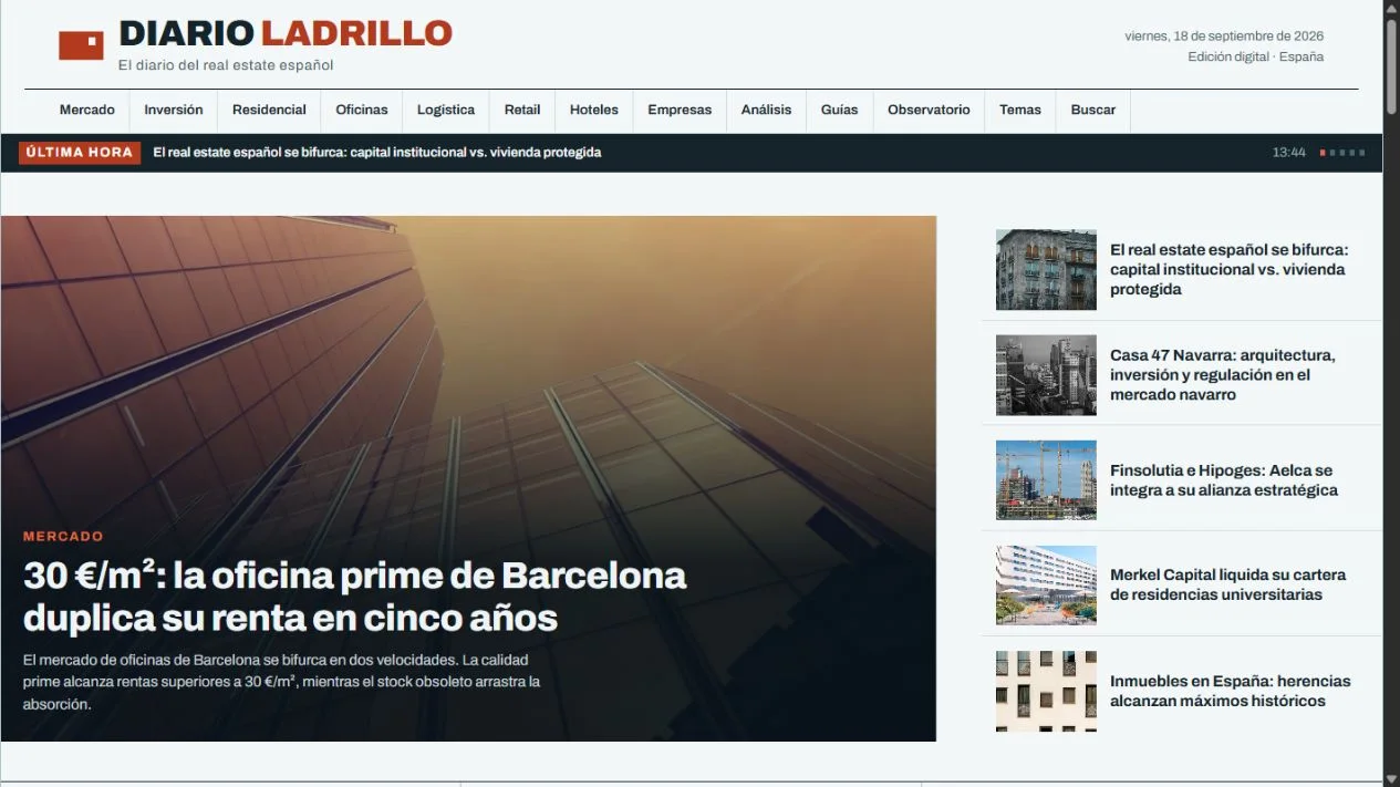 Diario Ladrillo: website screenshot